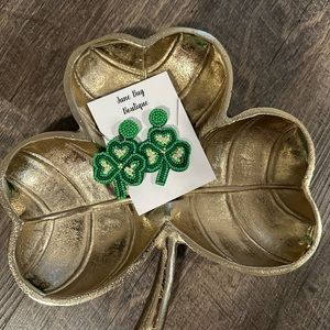 Beaded Shamrock Earrings